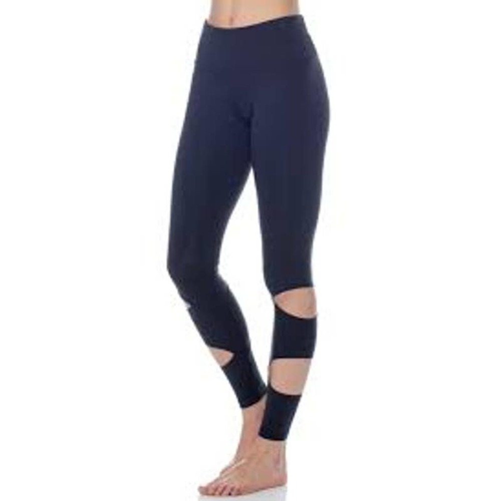 Jala Black Leggings Peak Cutout Yoga Stretch Leggings Women's Size Medium